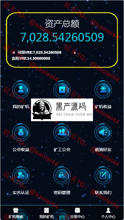 价值一万多的区块链挖矿源码 支持虚拟币 挖矿 矿机商城 公会等等