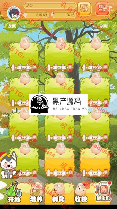 【完美运营版如意猪】如意猪宠物农场养殖系统330农场养殖游戏猪龙猫传奇吉祥兔天鹅城富贵鸡理财复利养殖游戏源码